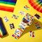 560 Pcs Pride Stickers Roll for LGBTQ Rainbow Rectangle LGBTQ Support Stickers Love Heart LGBT Support Decals for Lesbian Gay Bisexual Trans Pride Month Parades Party Decorations Accessories